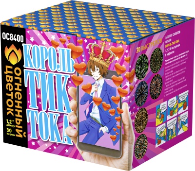 Король Тик-Тока Батарея салютов купить в Балтийске | baltijsk.salutsklad.ru